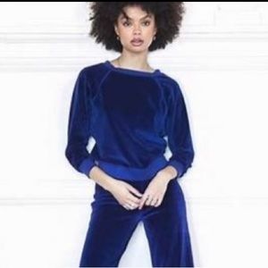 Suzie Kondi soft velour cotton stretch raglan top xs